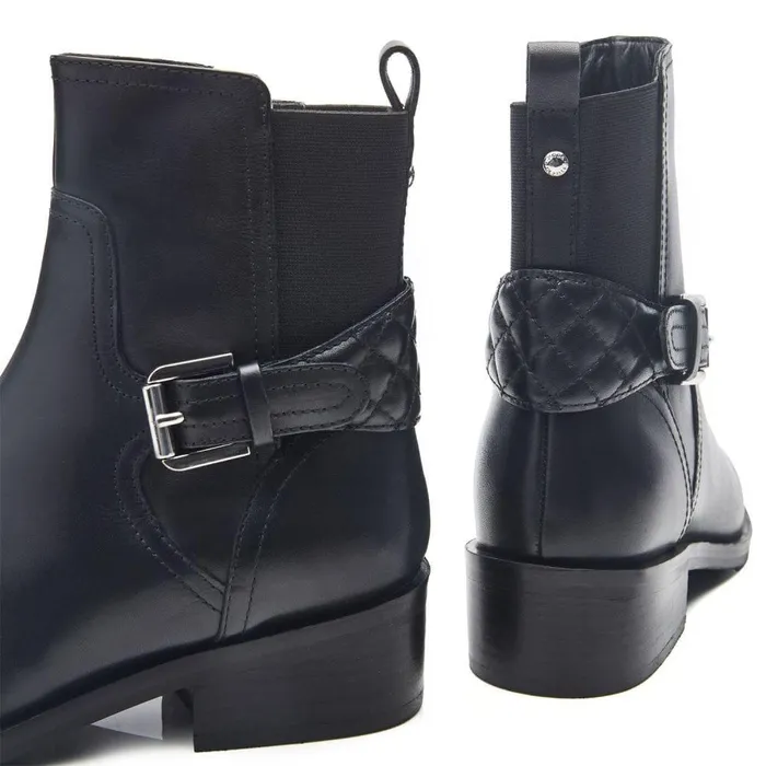 Women Moda In Pelle Black Boots Cellia Black Leather