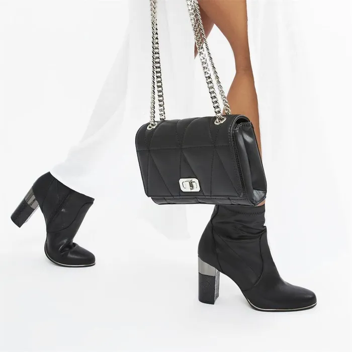 Women Moda In Pelle Black Boots Lorita Black Porvair