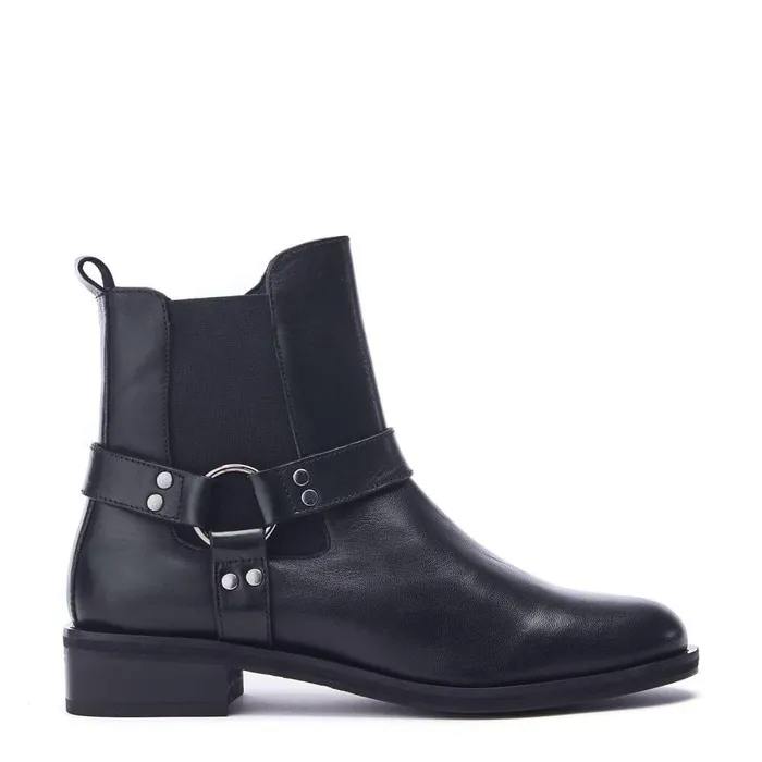 Women Moda In Pelle Black Boots Palanne Black Leather