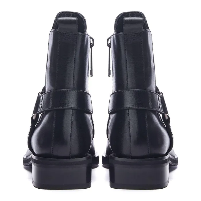 Women Moda In Pelle Black Boots Palanne Black Leather