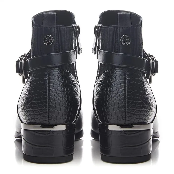 Women Moda In Pelle Black Boots Paras Black Porvair
