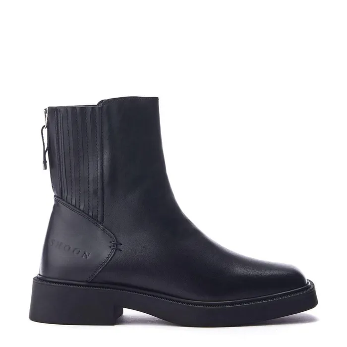 Women Moda In Pelle Black Boots Shoon Sh Palmeras Black Leather