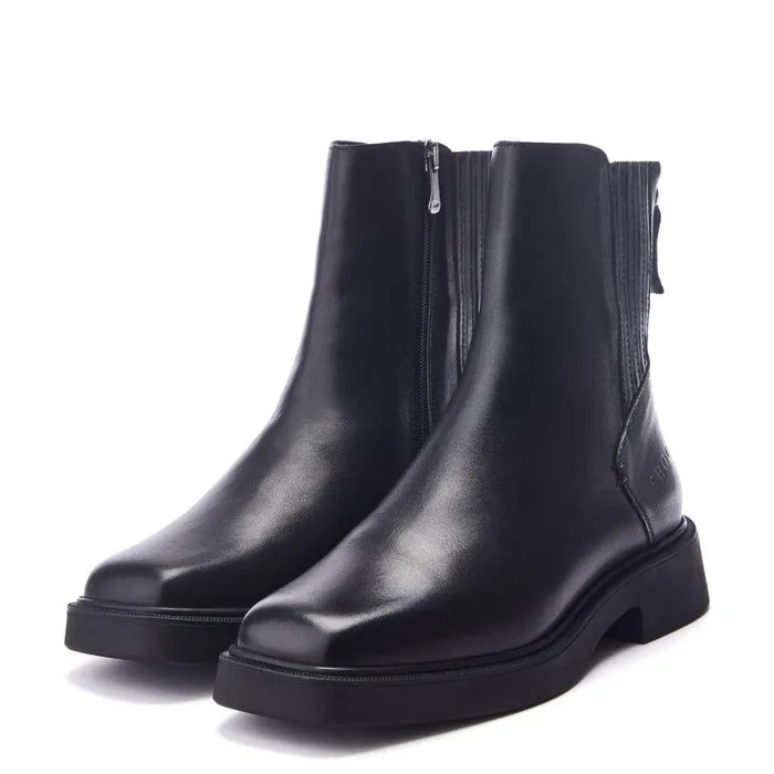 Women Moda In Pelle Black Boots Shoon Sh Palmeras Black Leather