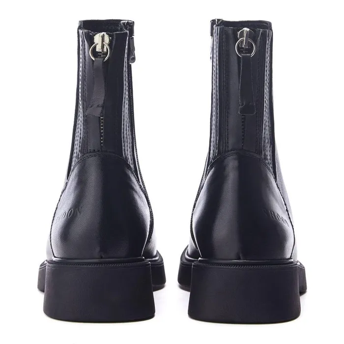 Women Moda In Pelle Black Boots Shoon Sh Palmeras Black Leather