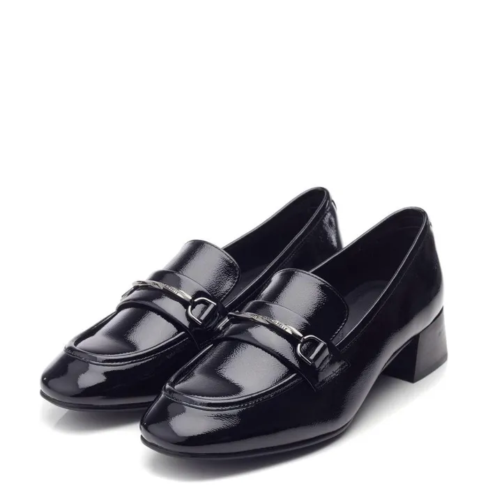 Women Moda In Pelle Brogues And Loafers Coutance Black Patent Leather