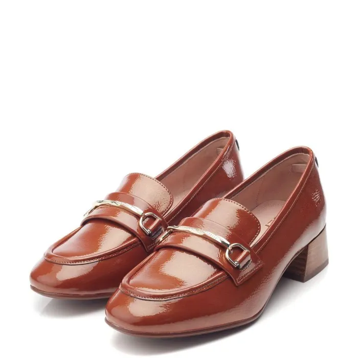 Women Moda In Pelle Brogues And Loafers Coutance Tan Patent Leather