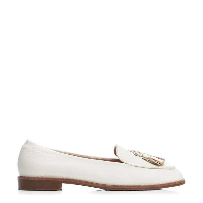 Women Moda In Pelle Brogues And Loafers Emmarose W Off White Leather
