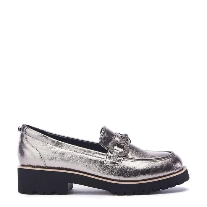 Women Moda In Pelle Casual Shoes Elizza Pewter Porvair
