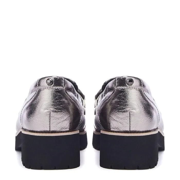 Women Moda In Pelle Casual Shoes Elizza Pewter Porvair