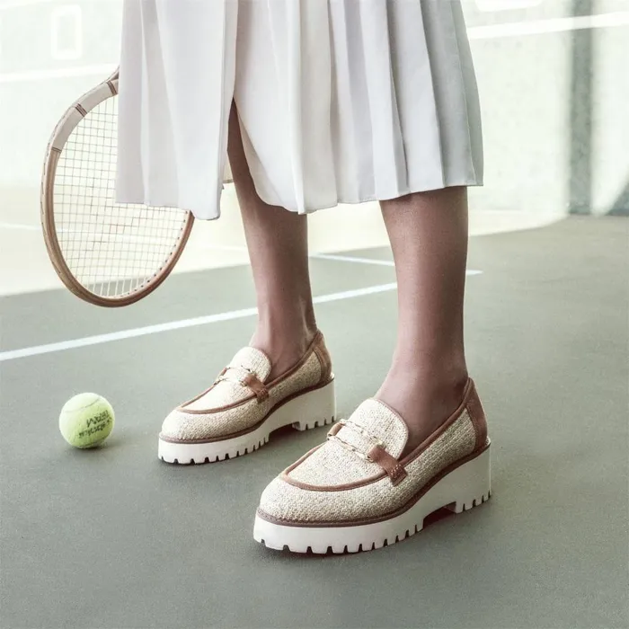 Women Moda In Pelle Casual Shoes Faythe Natural Textile
