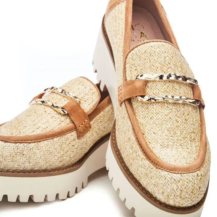 Women Moda In Pelle Casual Shoes Faythe Natural Textile