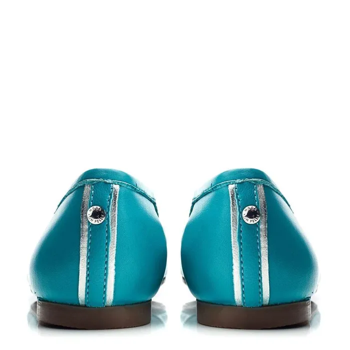 Women Moda In Pelle Casual Shoes Feebie Turquoise Leather