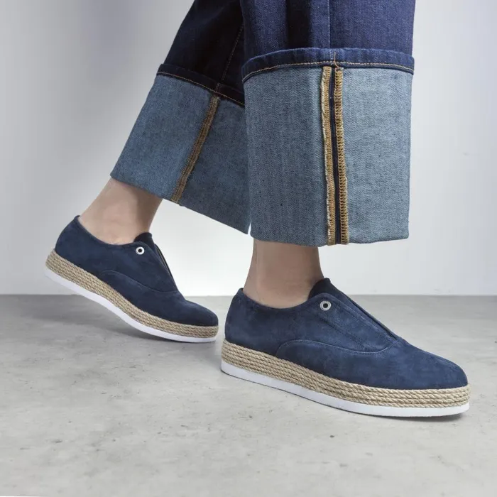 Women Moda In Pelle Casual Shoes Felicie Navy Suede