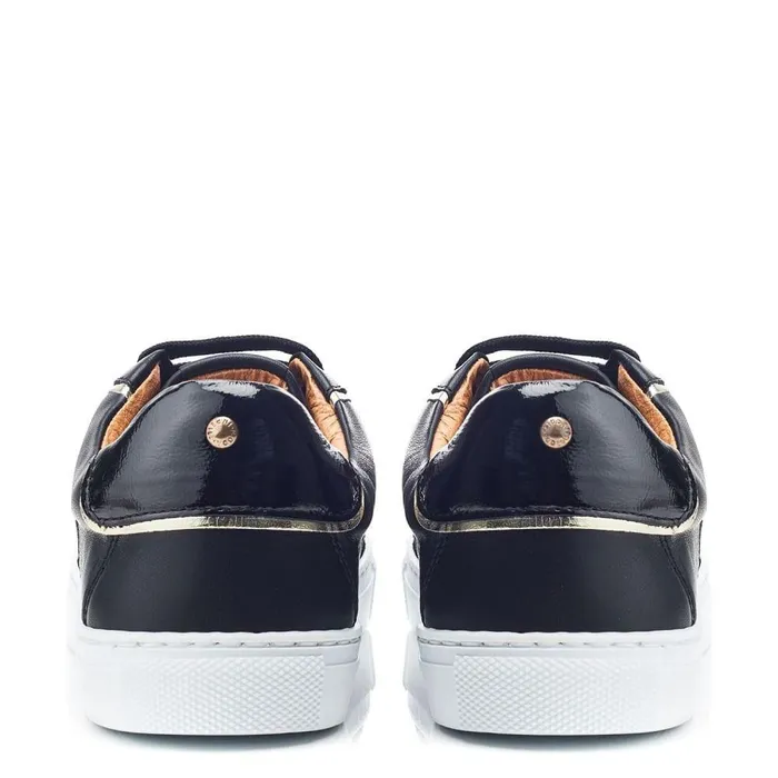 Women Moda In Pelle Casual Trainers Ales Black Leather