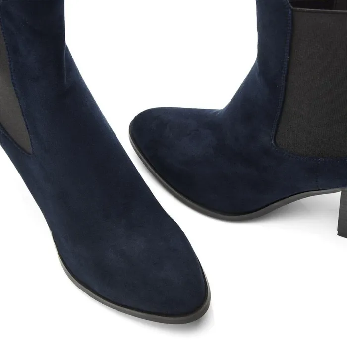 Women Moda In Pelle Chelsea Boots Briee Navy Alcantara