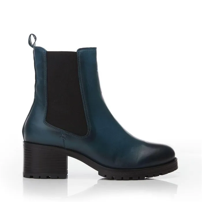 Women Moda In Pelle Chelsea Boots Brooklea Teal Leather