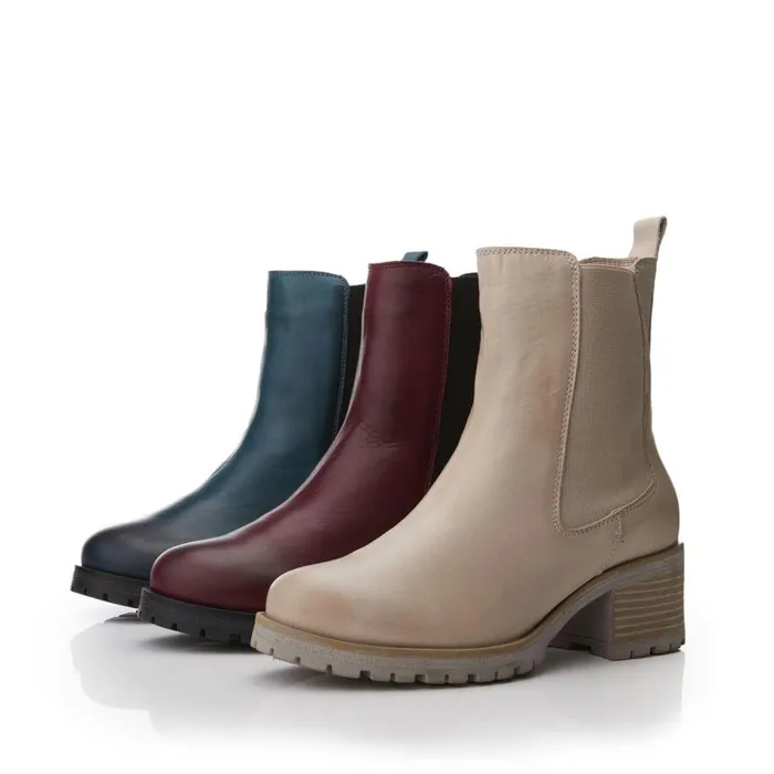 Women Moda In Pelle Chelsea Boots Brooklea Teal Leather