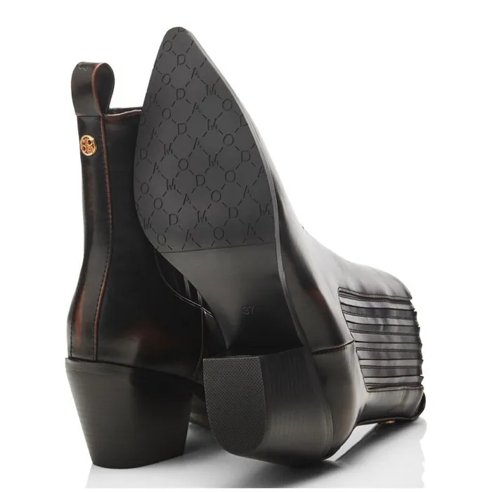 Women Moda In Pelle Chelsea Boots Nyrra Dark Brown Porvair