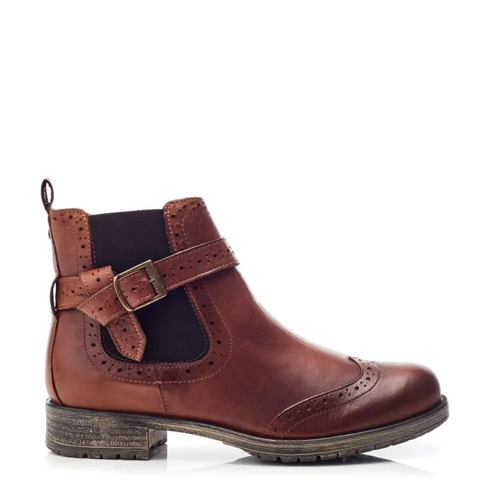 Women Moda In Pelle Chelsea Boots Orset Tan Leather