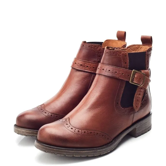 Women Moda In Pelle Chelsea Boots Orset Tan Leather
