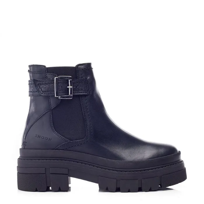 Women Moda In Pelle Chelsea Boots Shoon Sh Oller Black Leather