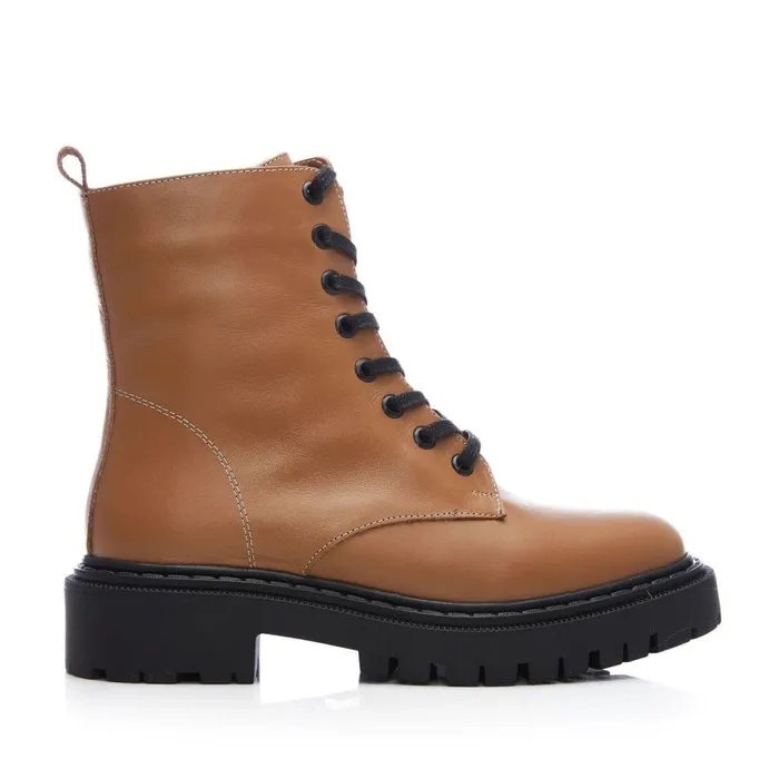 Women Moda In Pelle Chunky Boots Bsoleful BLucky Tan Leather