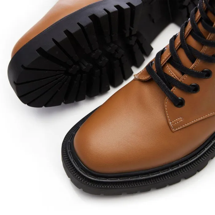 Women Moda In Pelle Chunky Boots Bsoleful BLucky Tan Leather