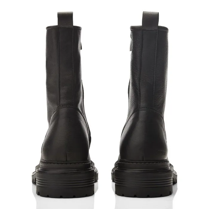 Women Moda In Pelle Chunky Boots Shoon Sh Santanyi Black Leather