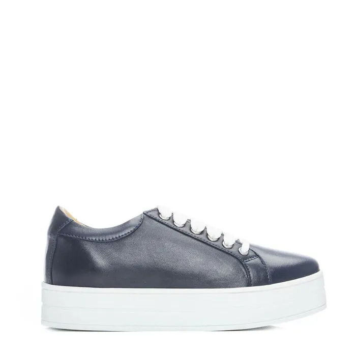Women Moda In Pelle Chunky Trainers Bsoleful BKendall Navy Leather