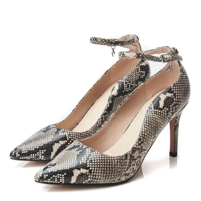 Women Moda In Pelle Court Shoes Cristel Natural Snake Print