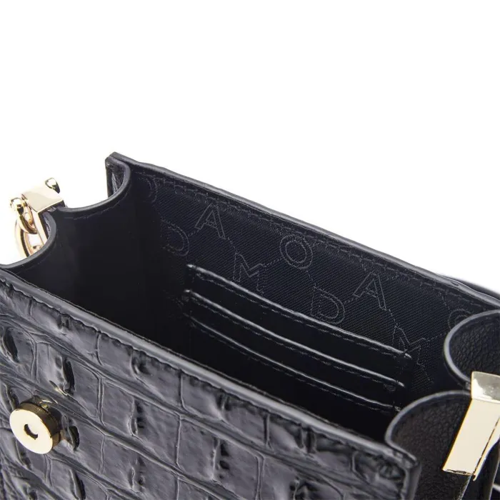 Women Moda In Pelle Crossbody Bags Bianka Bag Black Porvair