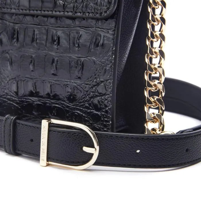 Women Moda In Pelle Crossbody Bags Bianka Bag Black Porvair