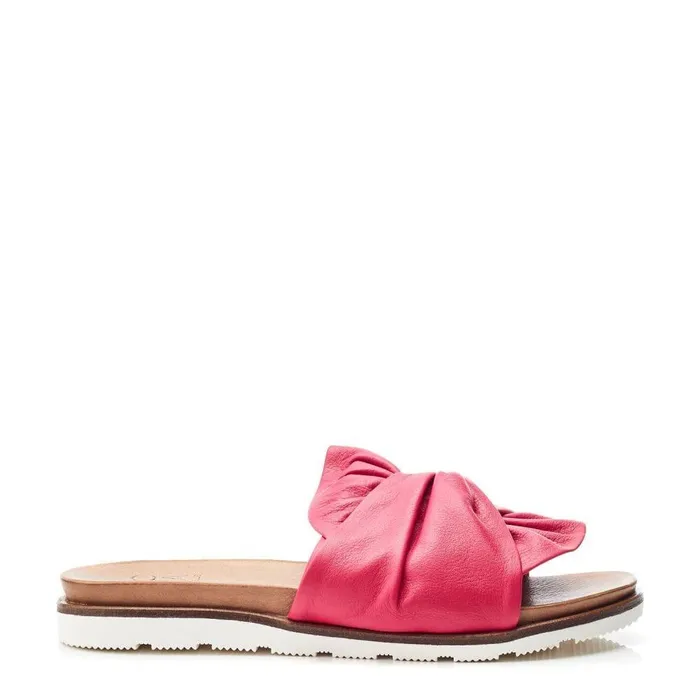 Women Moda In Pelle Flat Sandals Jemini Raspberry Leather
