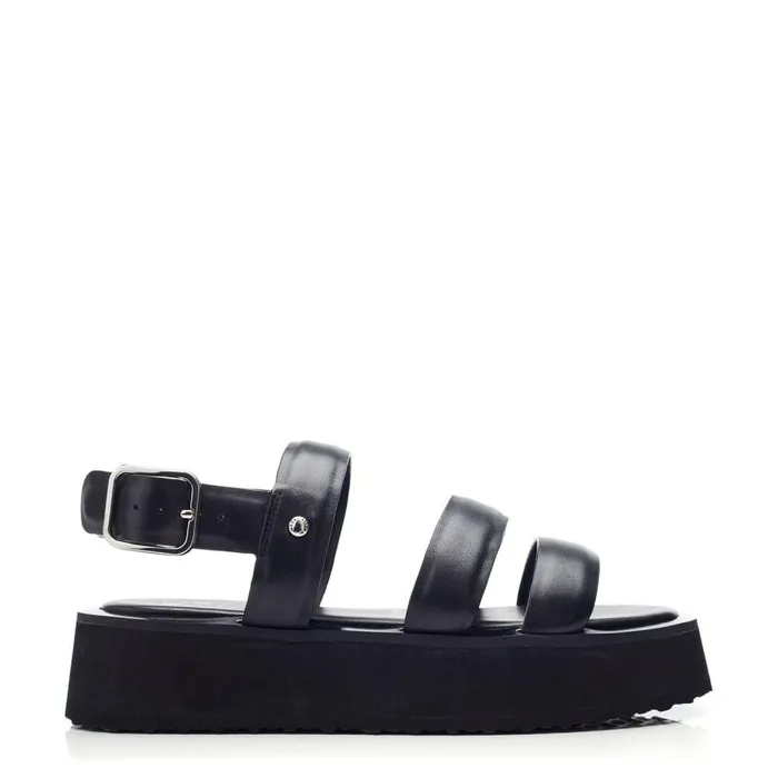 Women Moda In Pelle Flat Sandals Narla Black Leather