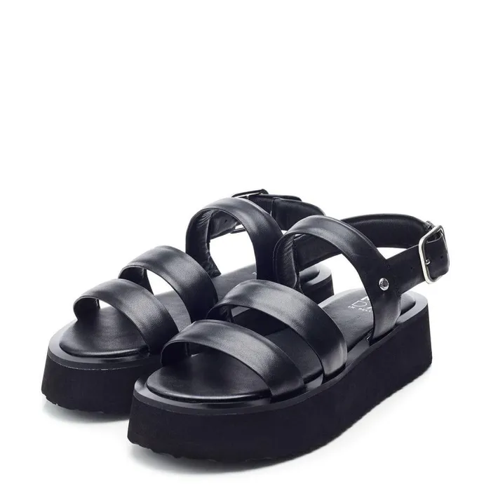 Women Moda In Pelle Flat Sandals Narla Black Leather