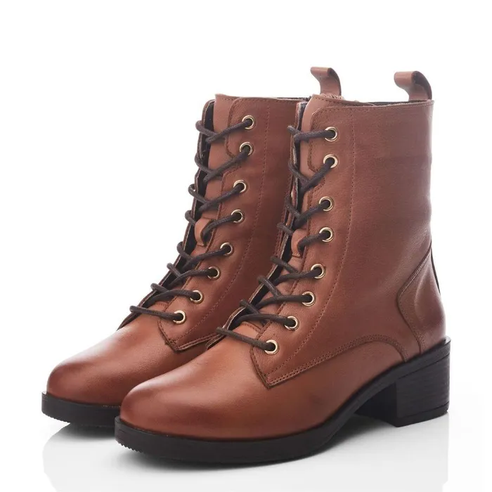 Women Moda In Pelle Heeled And Wedge Boots Calia Tan Leather