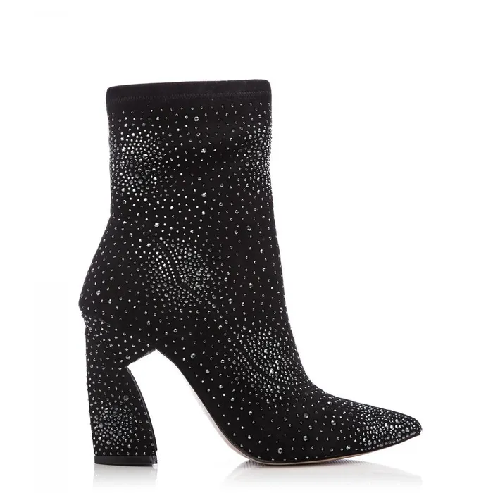 Women Moda In Pelle Heeled And Wedge Boots Kora Black Suede