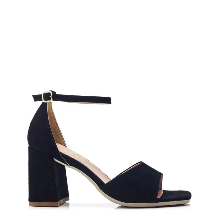 Women Moda In Pelle Heeled Sandals Bsoleful BMiranda Black Suede
