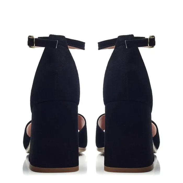 Women Moda In Pelle Heeled Sandals Bsoleful BMiranda Black Suede