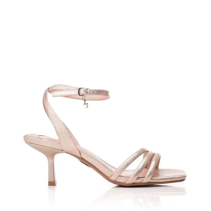Women Moda In Pelle Heeled Sandals Rozalita Champagne Porvair