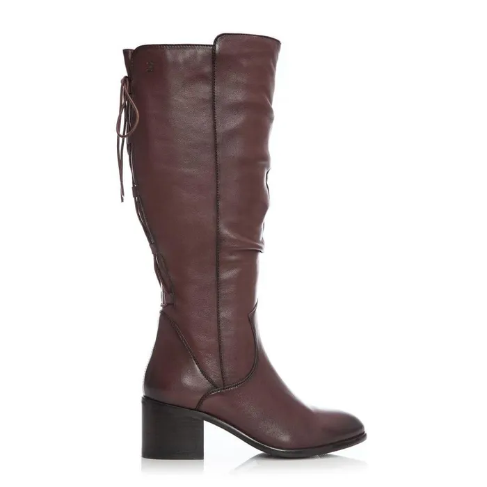 Women Moda In Pelle Knee High Boots Gloriia Tan Leather