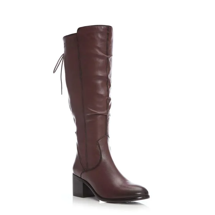 Women Moda In Pelle Knee High Boots Gloriia Tan Leather
