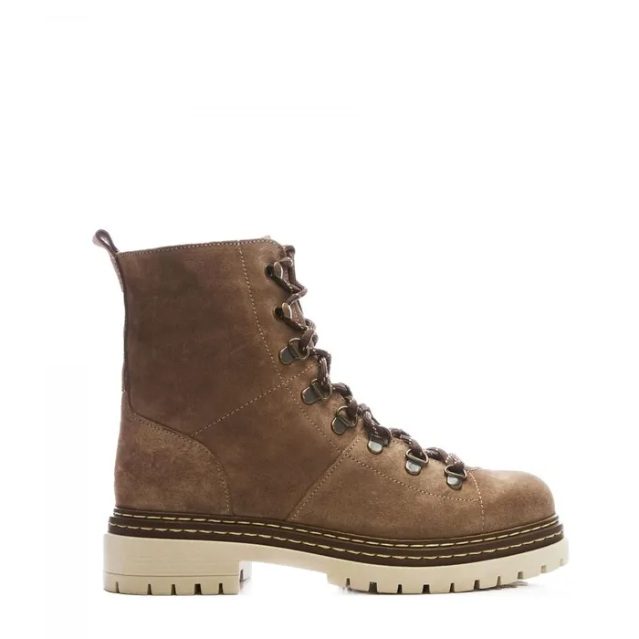 Women Moda In Pelle MidCalf Boots Athea Taupe Suede