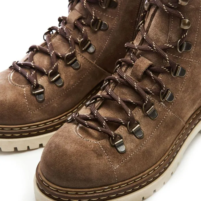 Women Moda In Pelle MidCalf Boots Athea Taupe Suede