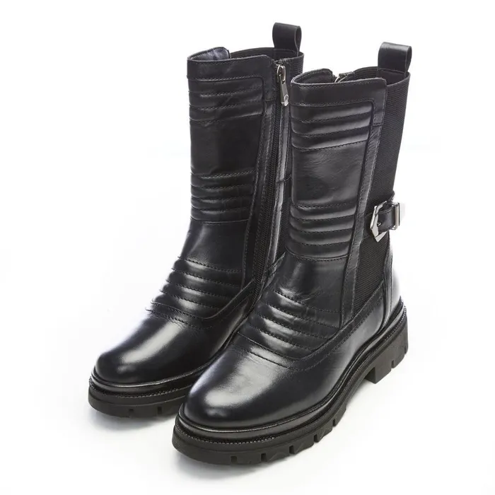 Women Moda In Pelle MidCalf Boots Raelyn Black Leather