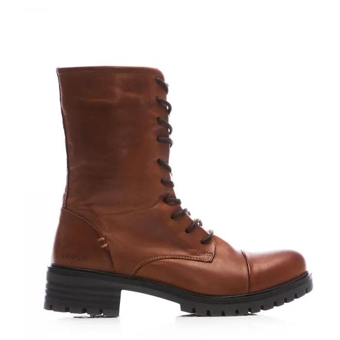 Women Moda In Pelle MidCalf Boots Shoon Sh Illona Tan Leather