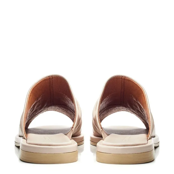 Women Moda In Pelle Mule Sandals Shoon Sh Islay Beige Leather
