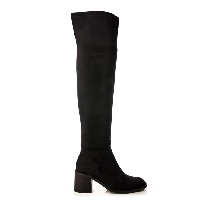 Women Moda In Pelle Over The Knee Boots Sarianne Black Alcantara