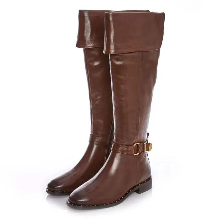 Women Moda In Pelle Over The Knee Boots Tori Tan Leather