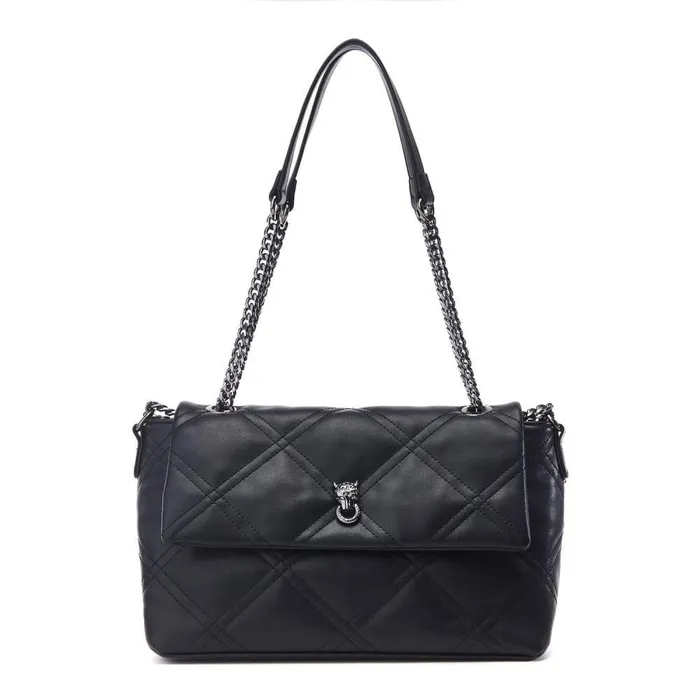 Women Moda In Pelle Shoulder Bags Bea Bag Black Porvair